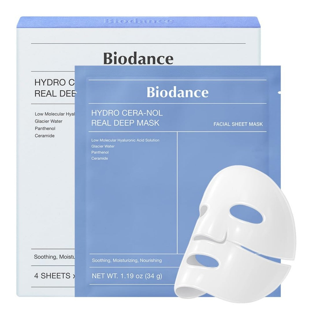 BIODANCE Bio-Collagen Real Deep Mask, Hydrating Overnight Hydrogel Mask, Pore Minimizing, Plumping, Elasticity Improvement, Korean Skin Care, Gifts for Women | 1.19oz(34g) x 16ea